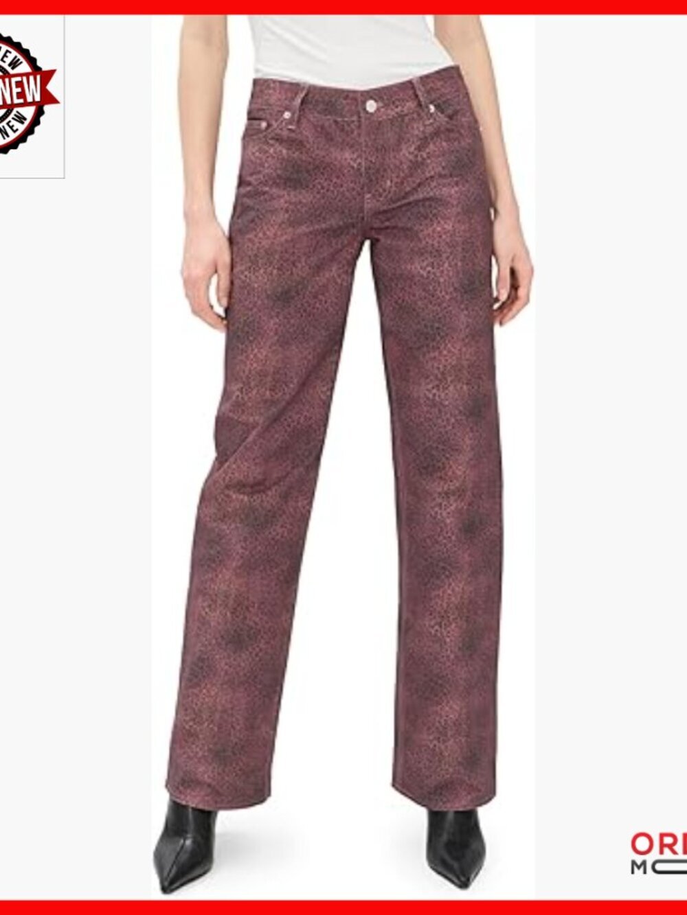 Straight Leg Trousers with Cargo Pockets, Adjustable Belt, Mid-Weight Denim